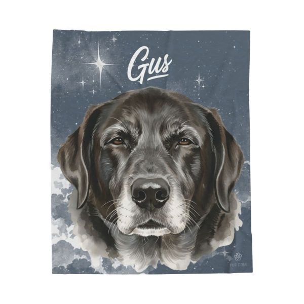 A customer's custom pet blanket