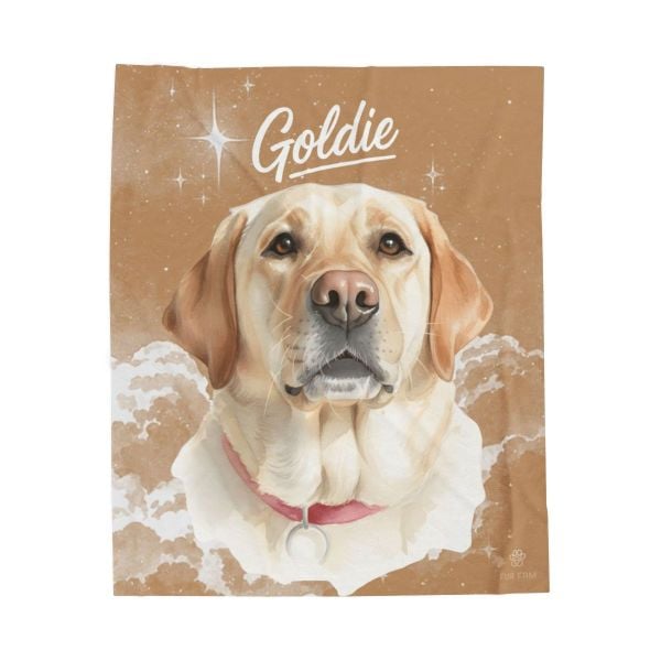 A customer's custom pet blanket
