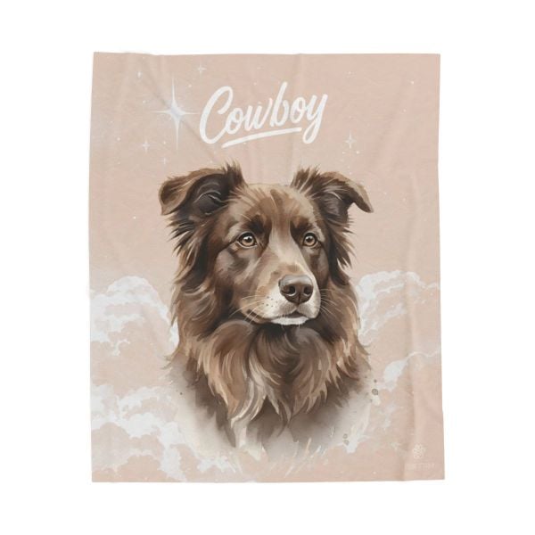 A customer's custom pet blanket