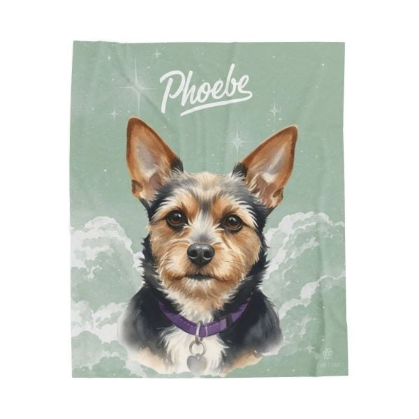 A customer's custom pet blanket