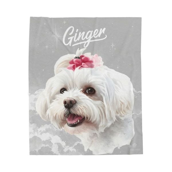A customer's custom pet blanket