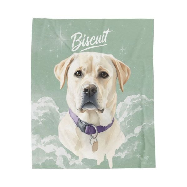 A customer's custom pet blanket