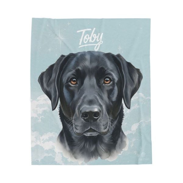 A customer's custom pet blanket