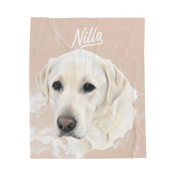 A customer's custom pet blanket