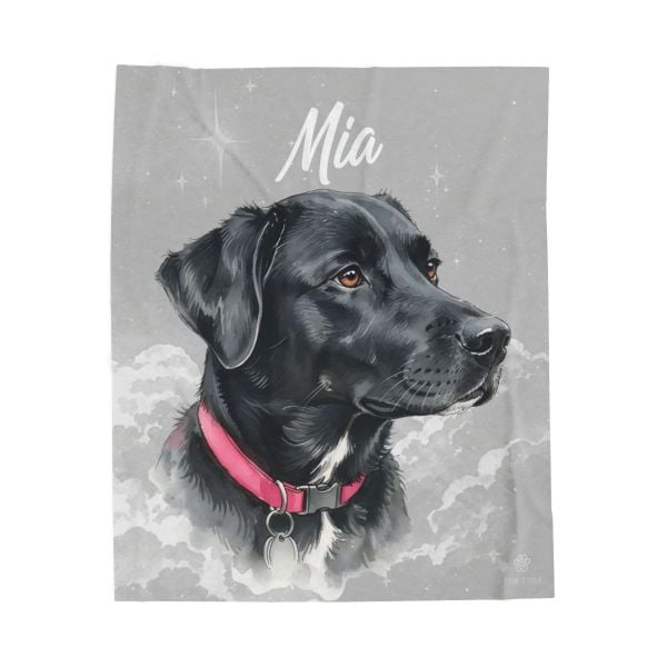 A customer's custom pet blanket