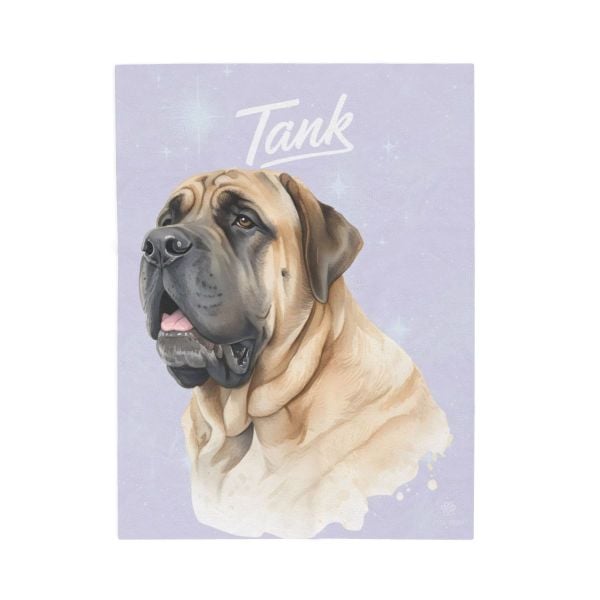A customer's custom pet blanket