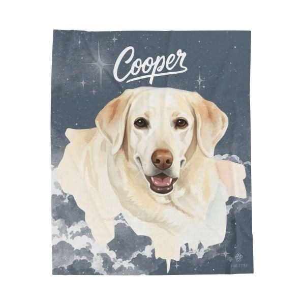 A customer's custom pet blanket