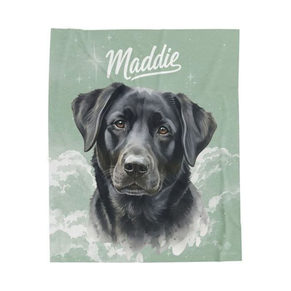 A customer's custom pet blanket
