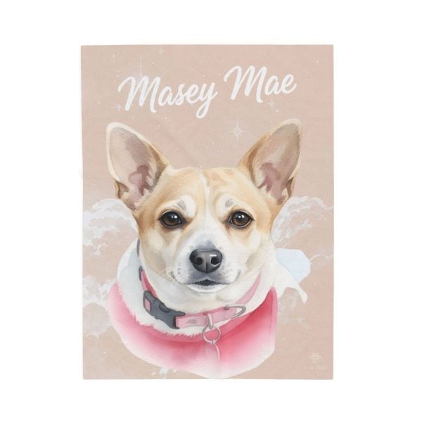 A customer's custom pet blanket