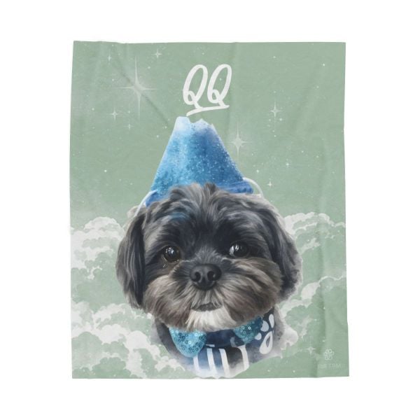 A customer's custom pet blanket