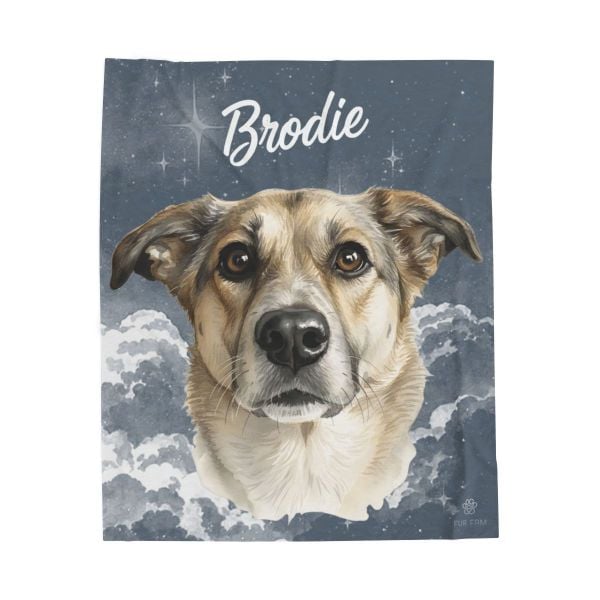 A customer's custom pet blanket