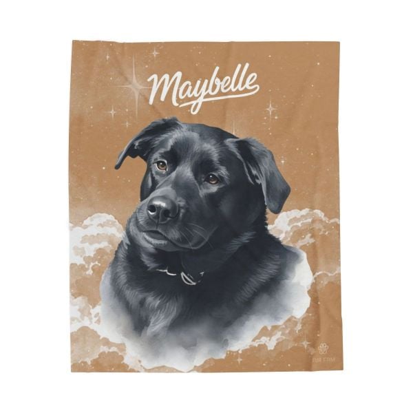 A customer's custom pet blanket