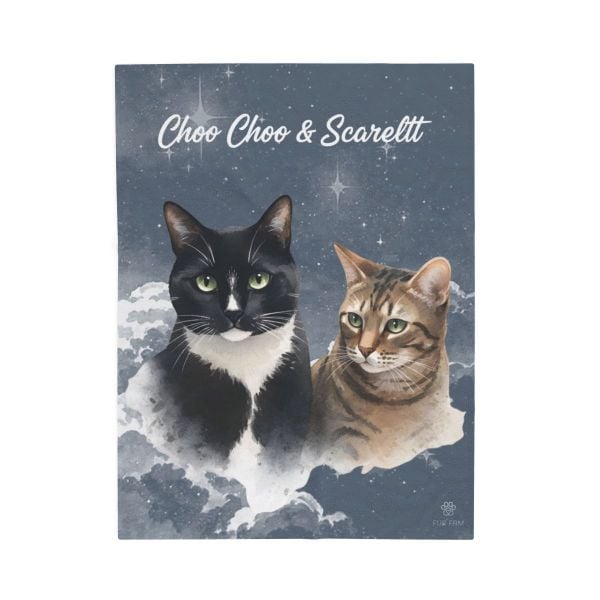 A customer's custom pet blanket