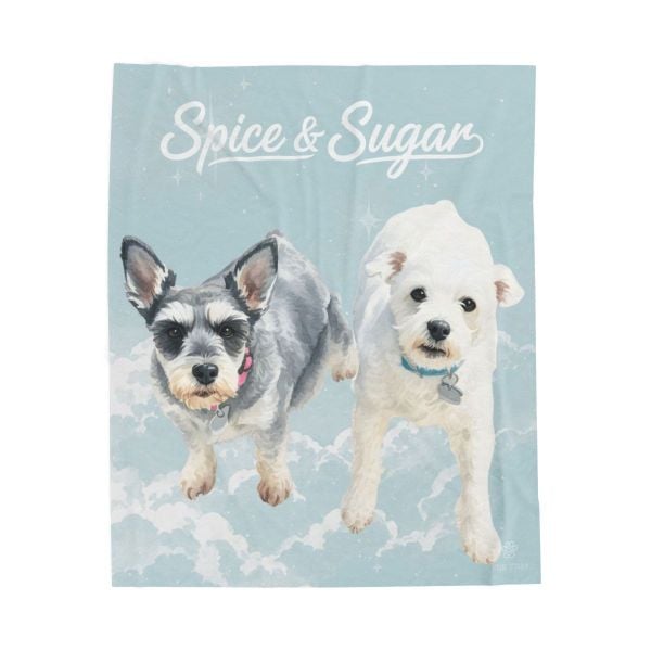A customer's custom pet blanket