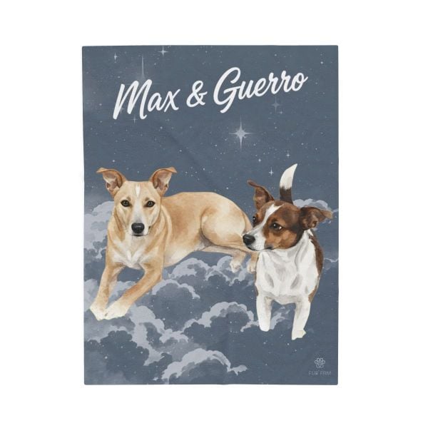 A customer's custom pet blanket