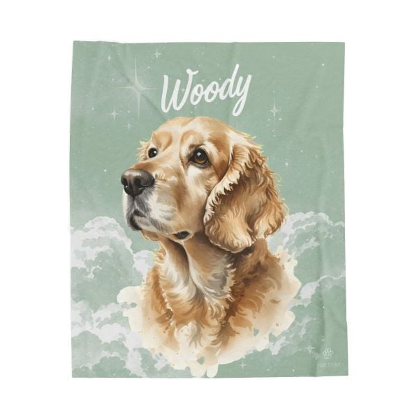 A customer's custom pet blanket