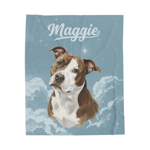 A customer's custom pet blanket