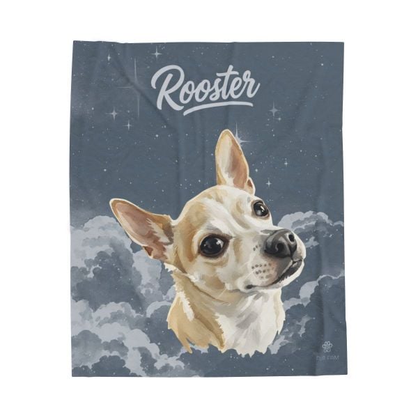 A customer's custom pet blanket