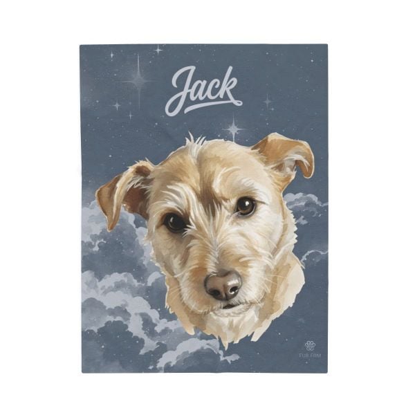 A customer's custom pet blanket