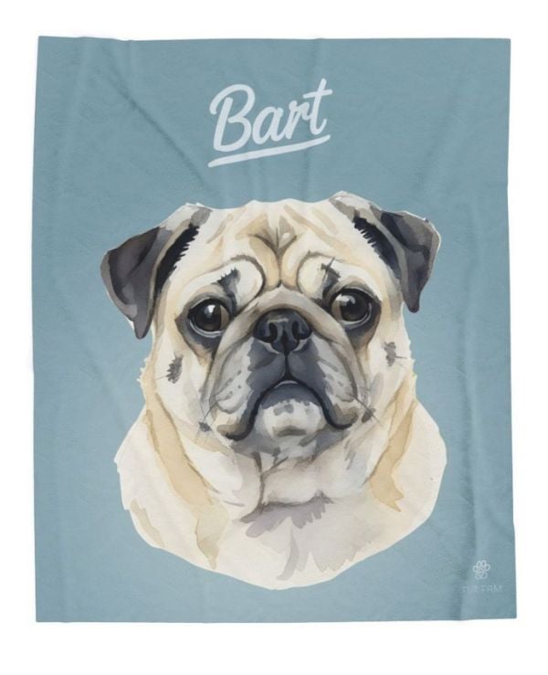 A customer's custom pet blanket